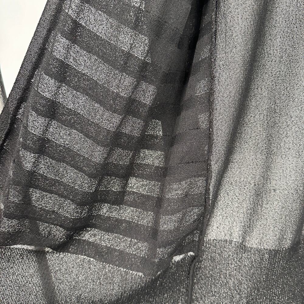 EILEEN FISHER Black Lightweight Open Front Long Cardigan // XS - Picture 7 of 8